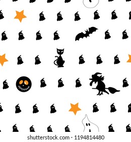 Halloween seamless pattern design. vector