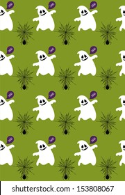 halloween seamless pattern design. vector illustration