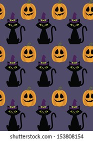 halloween seamless pattern design. vector illustration