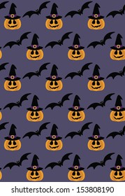 halloween seamless pattern design. vector illustration