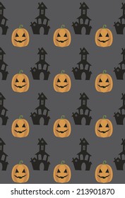 halloween seamless pattern design. vector illustration