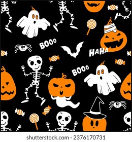 Halloween Seamless Pattern design vector illustration