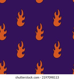 Halloween  seamless pattern with fires.  Psychedelic halloween seamless dark background.