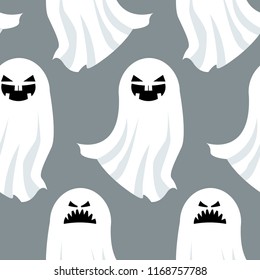 Halloween seamless pattern with ghost.