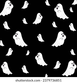 Halloween seamless pattern. Halloween seamless Ghost pattern. Seamless Halloween Pattern with ghost. Scary and funny vector pattern. Happy Halloween October 31st, Jack-O-Lantern.