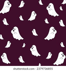 Halloween seamless pattern. Halloween seamless Ghost pattern. Seamless Halloween Pattern with ghost. Scary and funny vector pattern. Happy Halloween October 31st, Jack-O-Lantern.