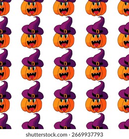 Halloween nahtlose Muster in Handzeichnung Stil