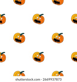 Halloween seamless pattern in hand draw style