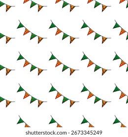 Halloween seamless pattern in hand draw style