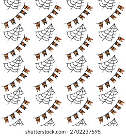 Halloween seamless pattern in hand draw style