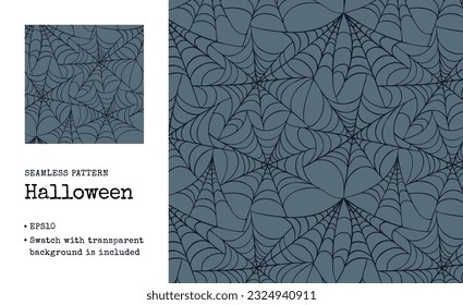 Halloween seamless pattern with hand drawn doodle elements. Vector illustration EPS10