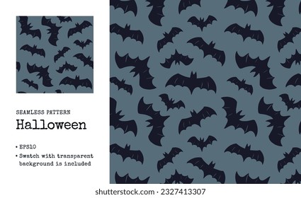 Halloween seamless pattern with hand drawn doodle elements. Vector illustration EPS10