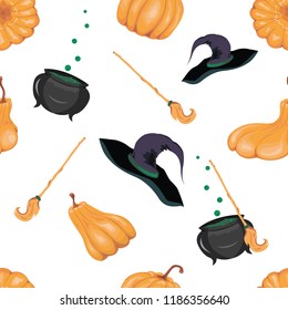 Halloween seamless pattern. Happy Holiday.