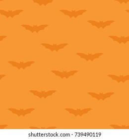 Halloween seamless pattern. Holiday background with flying bat