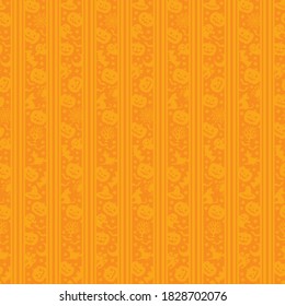 Halloween seamless pattern with Halloween illustrations. vertical line.