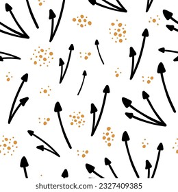 Patrón sin fisuras de Halloween. Diseño moderno para ropa, tela, papel, cubierta, decoración interior. Textura vectorial. EPS 10