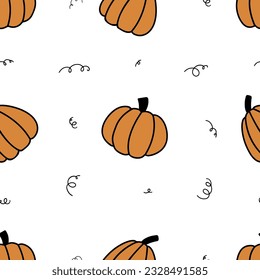 Halloween seamless pattern. Modern design for clothes, fabric, paper, cover, interior decor. Vector texture. EPS 10