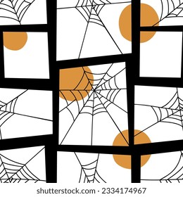 Halloween seamless pattern. Modern design for clothes, fabric, paper, cover, interior decor. Vector texture. EPS 10