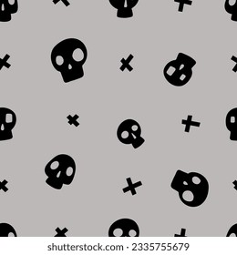 Halloween seamless pattern. Modern design for clothes, fabric, paper, cover, interior decor. Vector texture. EPS 10