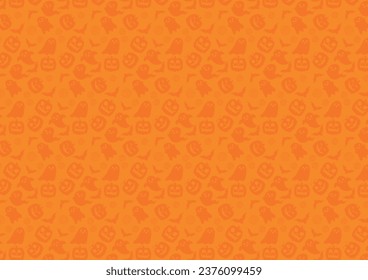 halloween seamless pattern orange background