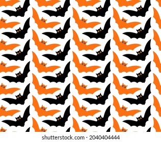 Halloween seamless pattern orange-black background. design for pillow, print, fashion, clothing, fabric, gift wrap. vector.