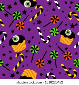 Halloween seamless pattern for party decoration