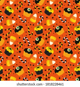 Halloween seamless pattern for party decoration