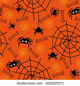 Halloween seamless pattern for party decoration