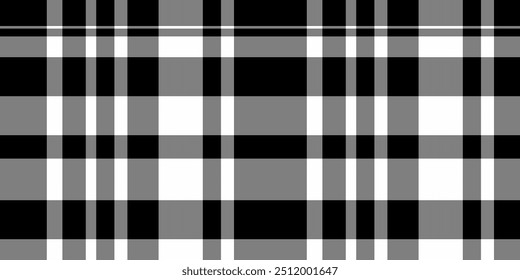 Halloween seamless pattern plaid, tweed tartan fabric texture. Couch background check vector textile in gray and black colors palette.