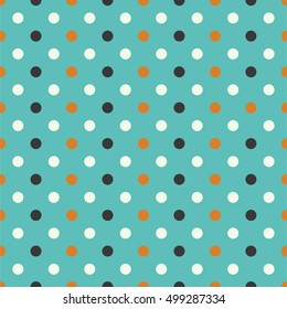Halloween seamless pattern with polka dot