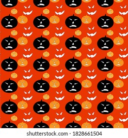Patrón transparente de Halloween con calabaza. Puede utilizarse para papel tapiz, fondo de página web, texturas superficiales.
