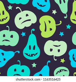 Halloween seamless pattern with pumpkin.