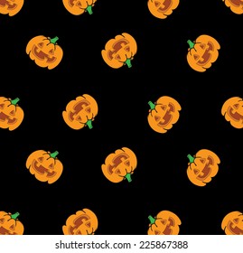 Halloween seamless pattern with pumpkin