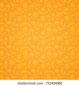 Halloween seamless pattern with pumpkin and bat symbol, Vector background EPS10