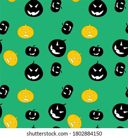 Halloween nahtloses Muster mit Kürbis. Kann für Tapete, Web-Hintergrund, Oberflächenmuster verwendet werden.