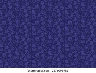 halloween seamless pattern purple background