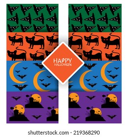 Halloween seamless pattern set