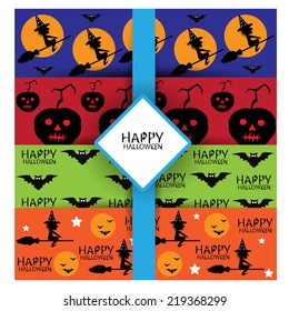 Halloween seamless pattern set