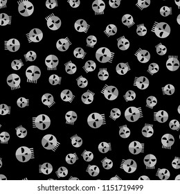 Halloween seamless pattern with skulls. Nice and beautiful vector graphic illustration