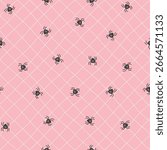 halloween seamless pattern with small spiders on pink background for wallpaper, scrapbooking, stationery, wrapping paper, etc. EPS 10