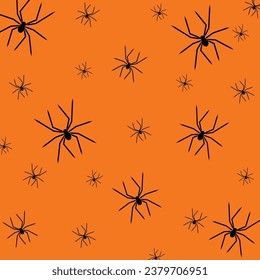 Halloween seamless pattern. Halloween seamless Spider pattern. Seamless Halloween Pattern with Spiders. Scary and funny vector pattern. Happy Halloween October 31st, Jack-O-Lantern.