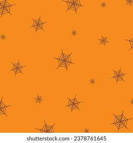 Halloween seamless pattern. Halloween seamless Spider web pattern. Seamless Halloween Pattern with Spider web. Scary and funny vector pattern. Happy Halloween October 31st, Jack-O-Lantern.