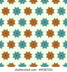 Halloween seamless pattern with spider webs