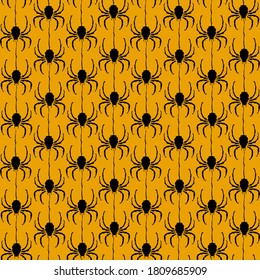 Halloween seamless pattern with spiders, design elements. Halloween  pattern for invitations, cards, print, gift wrap, manufacturing, textile, fabric, wallpapers. Trick or treat