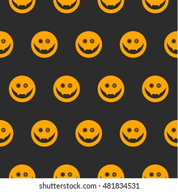 Halloween Seamless Pattern. Spooky Design. Vector illustration 