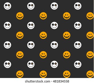 Halloween Seamless Pattern. Spooky Design. Vector illustration 