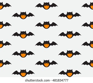 Halloween Seamless Pattern. Spooky Design. Vector illustration 