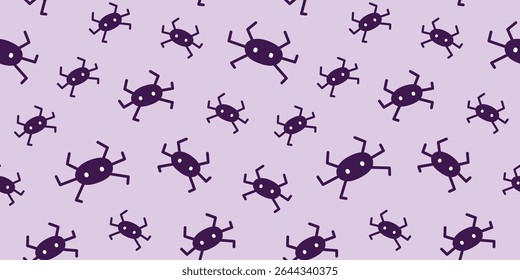 Halloween seamless pattern with spyder