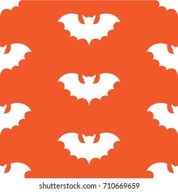 Halloween seamless pattern swarm of white bat on dark bg. Beautiful vector background for decoration halloween designs. Cute minimalistic texture illustration.