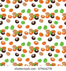 Halloween seamless pattern sweets decoration ghost. Scary wallpaper horror design halloween seamless pattern spooky silhouette. Holiday october scary halloween seamless pattern fear texture.